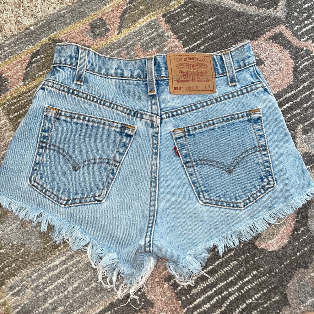 Vintage Levi’s high rise cheeky denim shorts